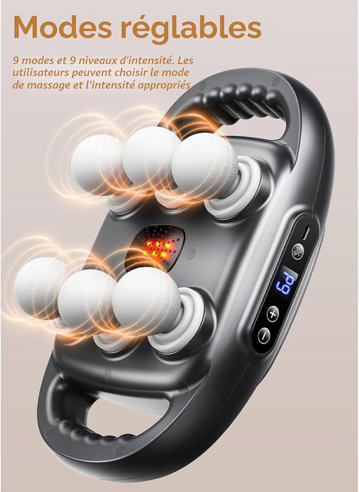 Pistolet de massage à 6 têtes
