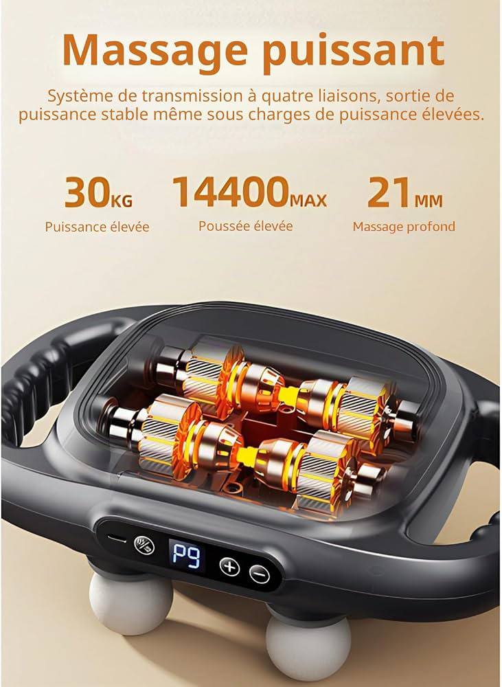 Pistolet de massage à 6 têtes